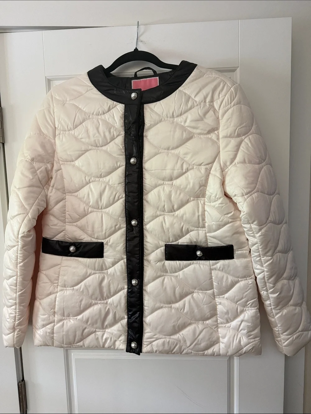 NWOT kate spade New York Quilted Jacket with Pearl Buttons